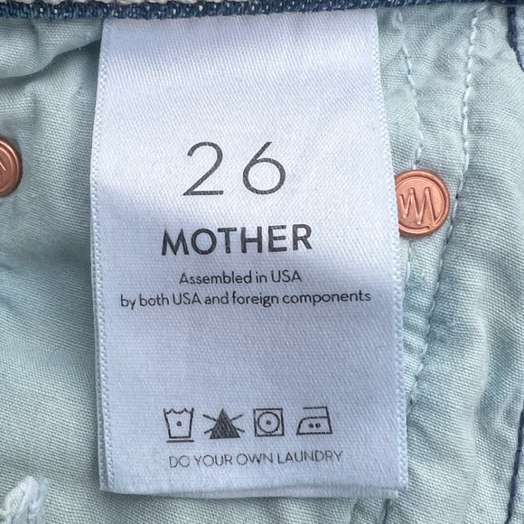 MOTHER SUPERIOR HIGH WAISTED RIDER SKIMP JEANS IN COWBOY DON’T CRY SIZE 26 - Picture 14 of 16